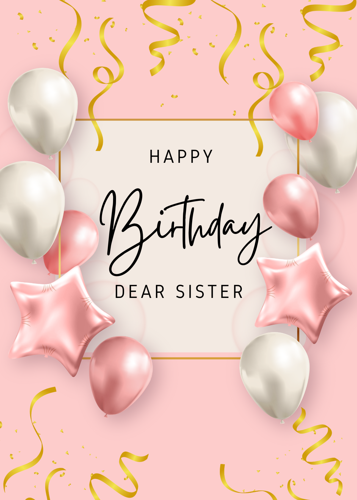 Happy Birthday Sister Card 101